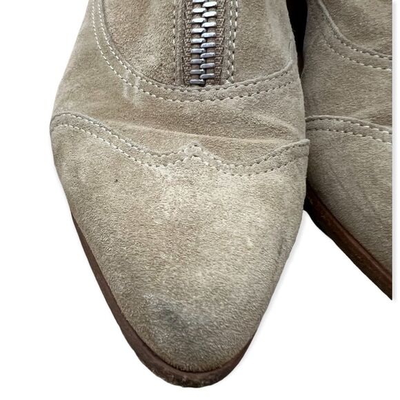 Tabitha Simmons Early Light Tan Suede Bootie - Picture 8 of 13